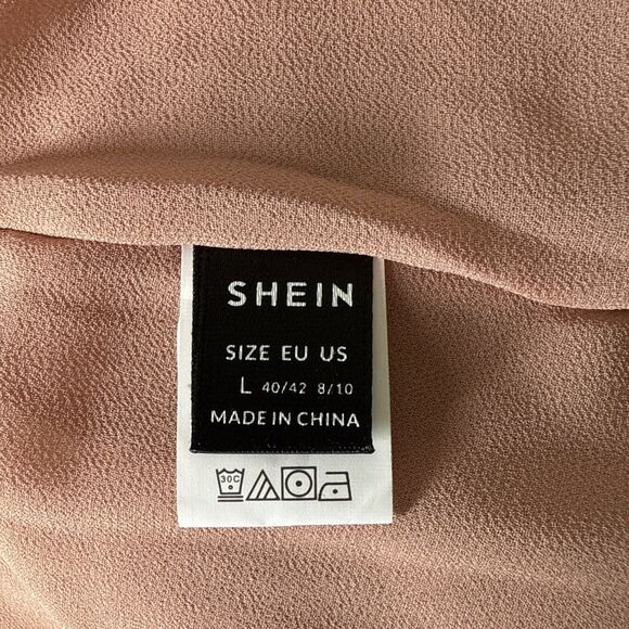 Shein Frenchy Eyelet Embroidery Pleated Hem Dress size Large - Picture 6 of 7